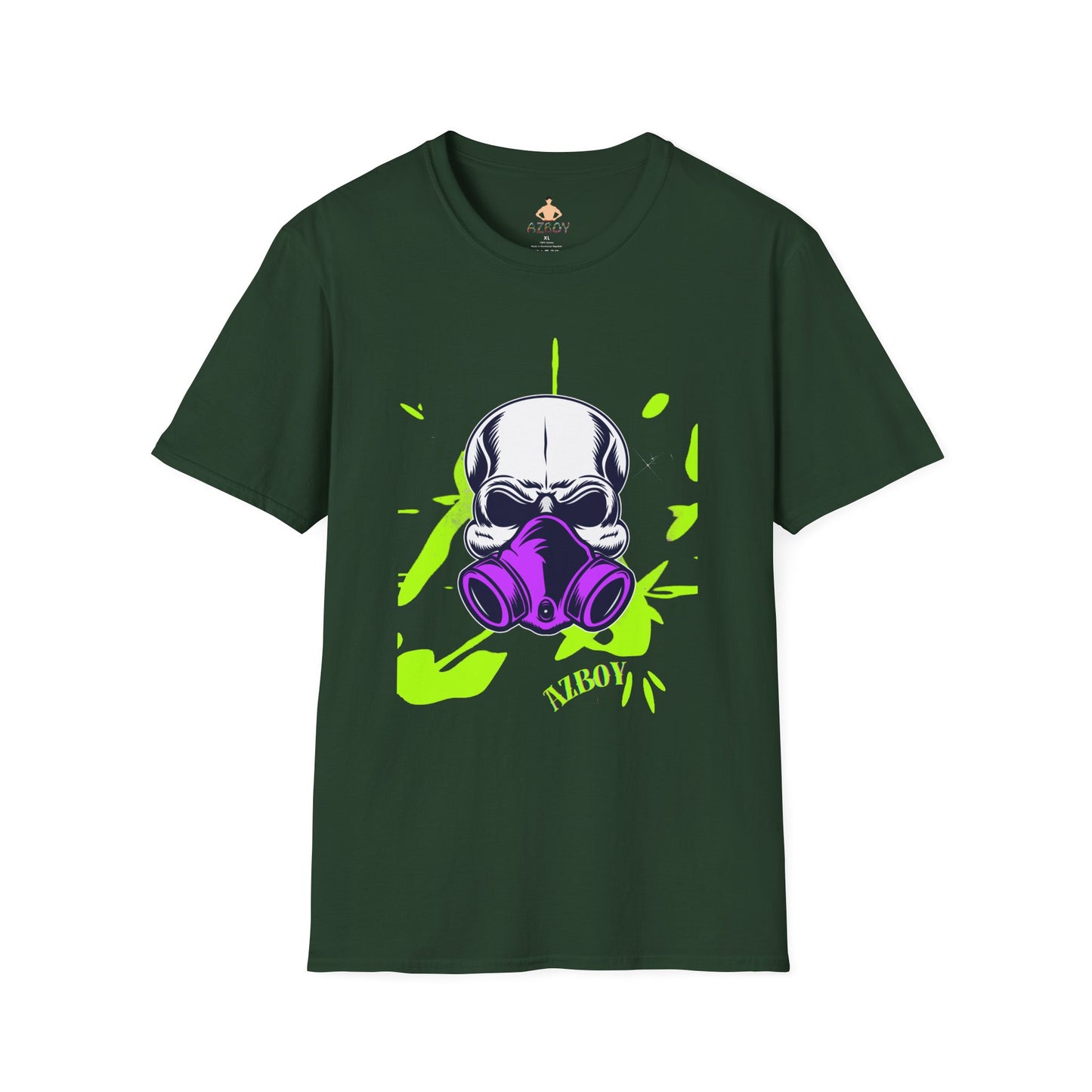 AZBOY44 gas mask Skeleton skull(Softstyle T-Shirt)