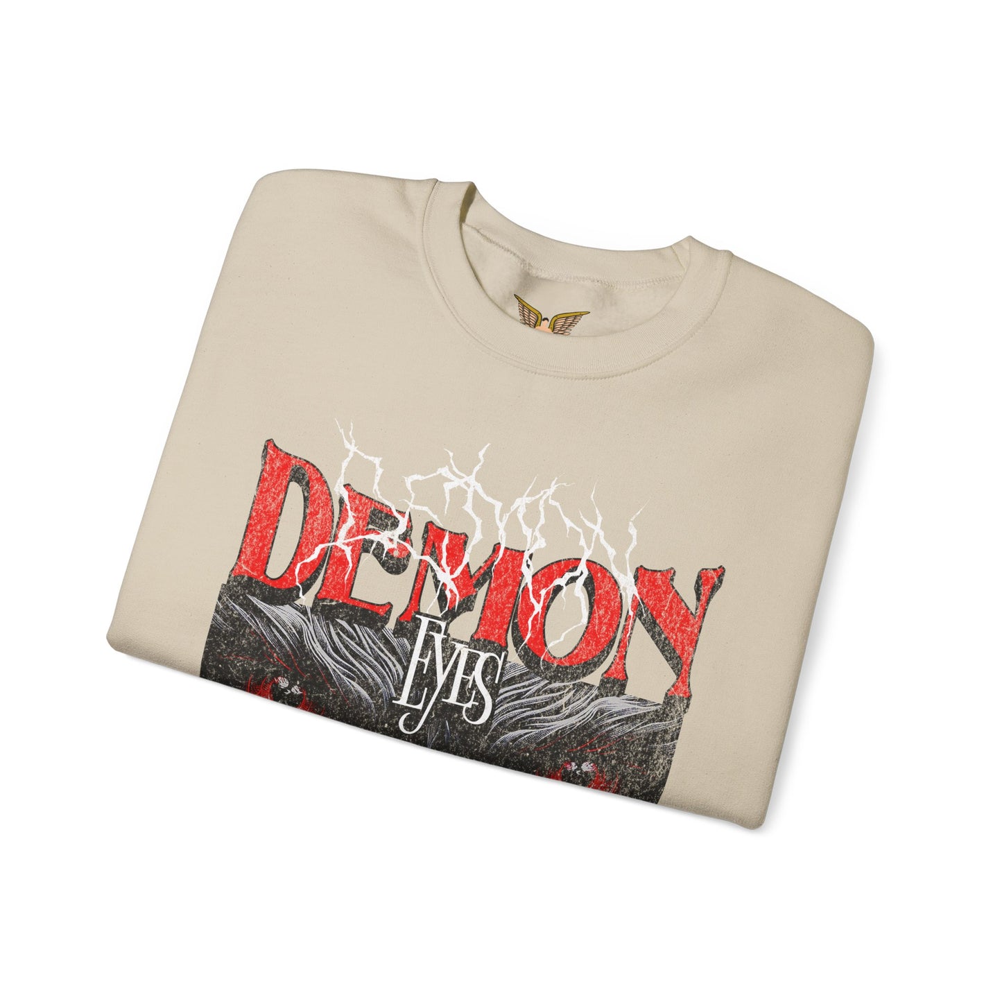 Demon Eyes Crewneck Sweatshirt - Cozy Halloween Apparel