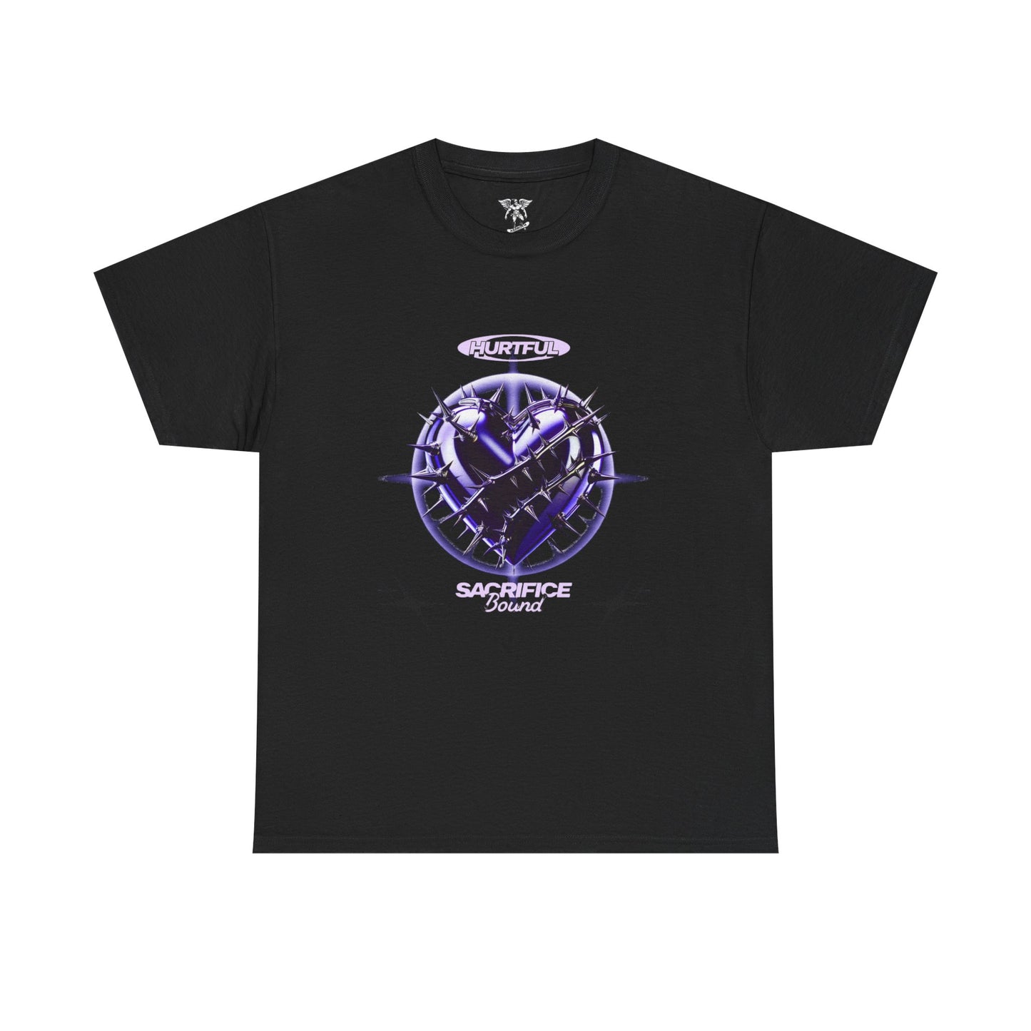 Graphic Tee - Purple Barbed Heart Compass Design ('Loyal To The End')