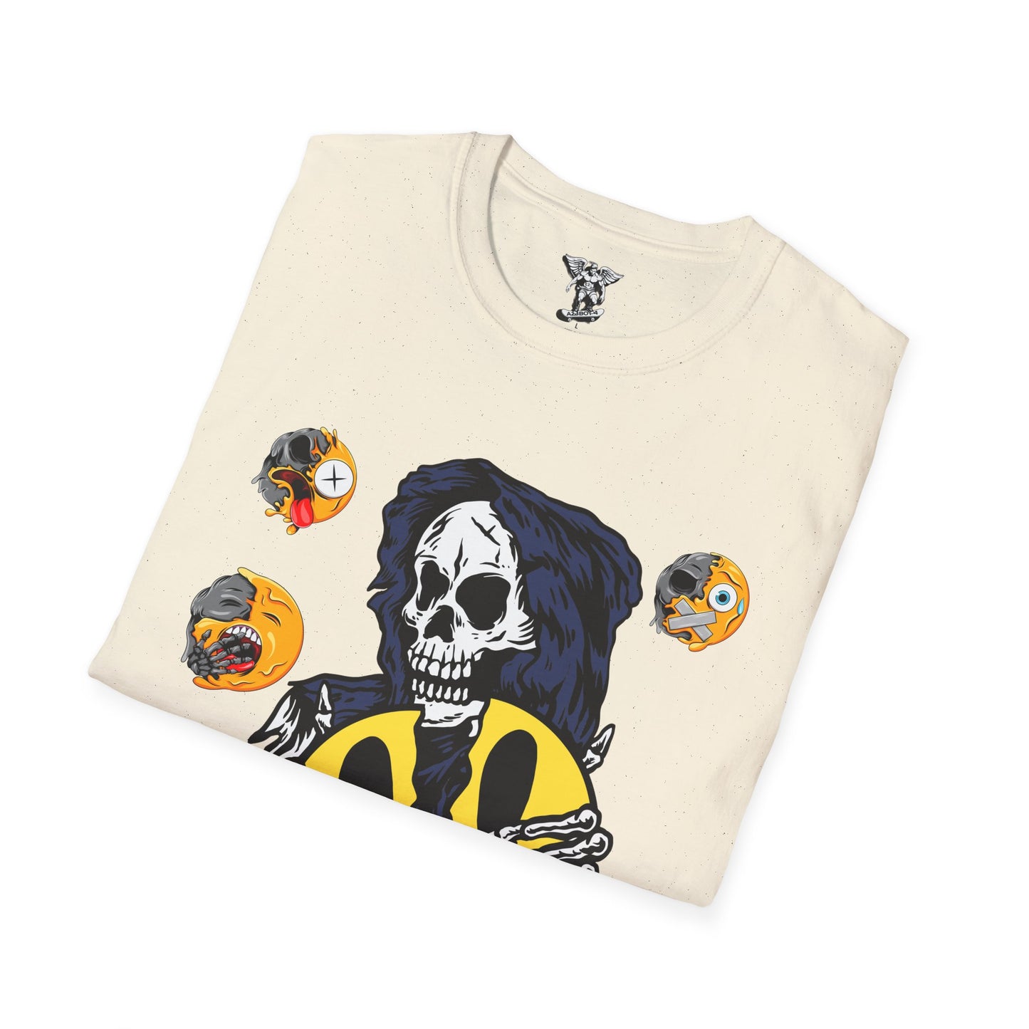 Happy Face Dead T-Shirt — Retro Smiley Skull Graphic Tee