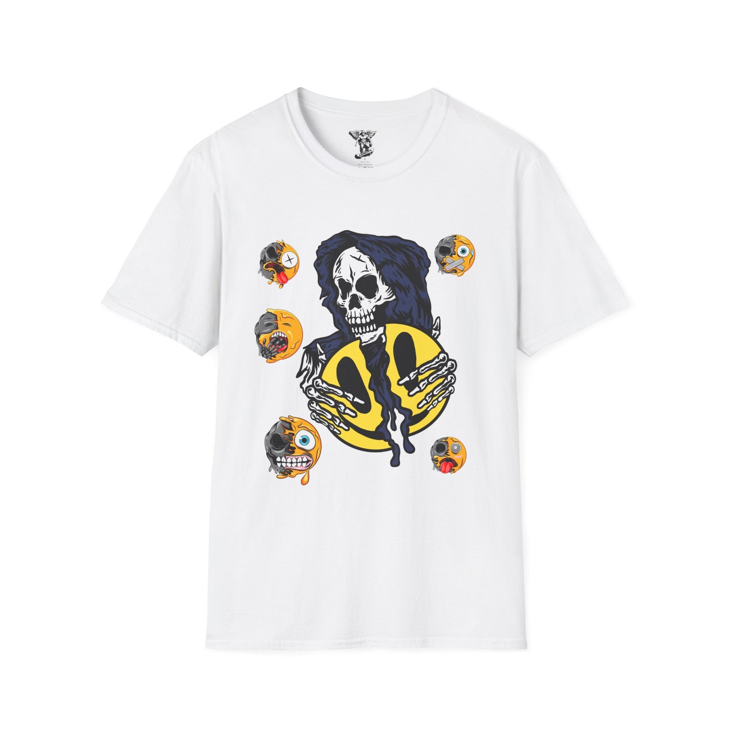 Happy Face Dead T-Shirt — Retro Smiley Skull Graphic Tee