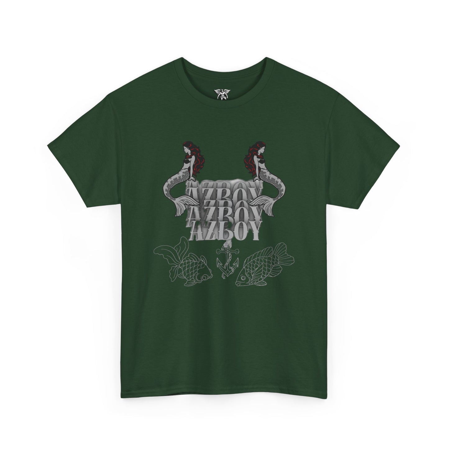 Mermaid Graphic  Heavy Cotton Tee - Retro Azov Design