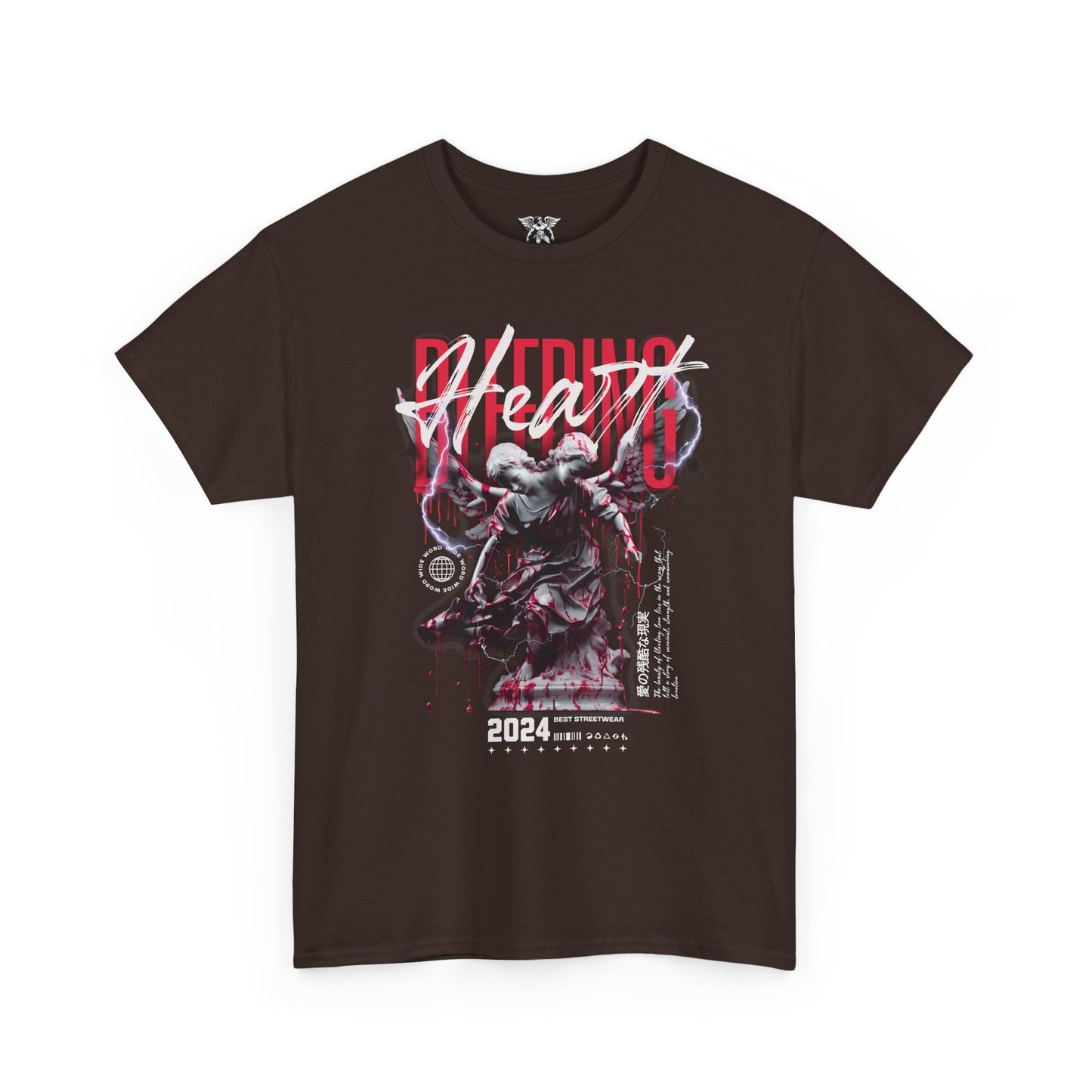 Angel Statue 'Heart' Gothic Streetwear Tee