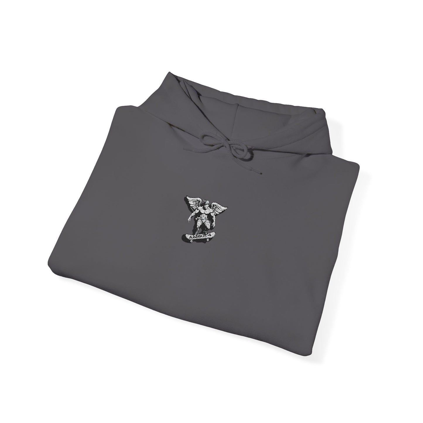 Floral Deer Chest Hoodie — Minimal Botanical Buck Graphic Sweatshirt