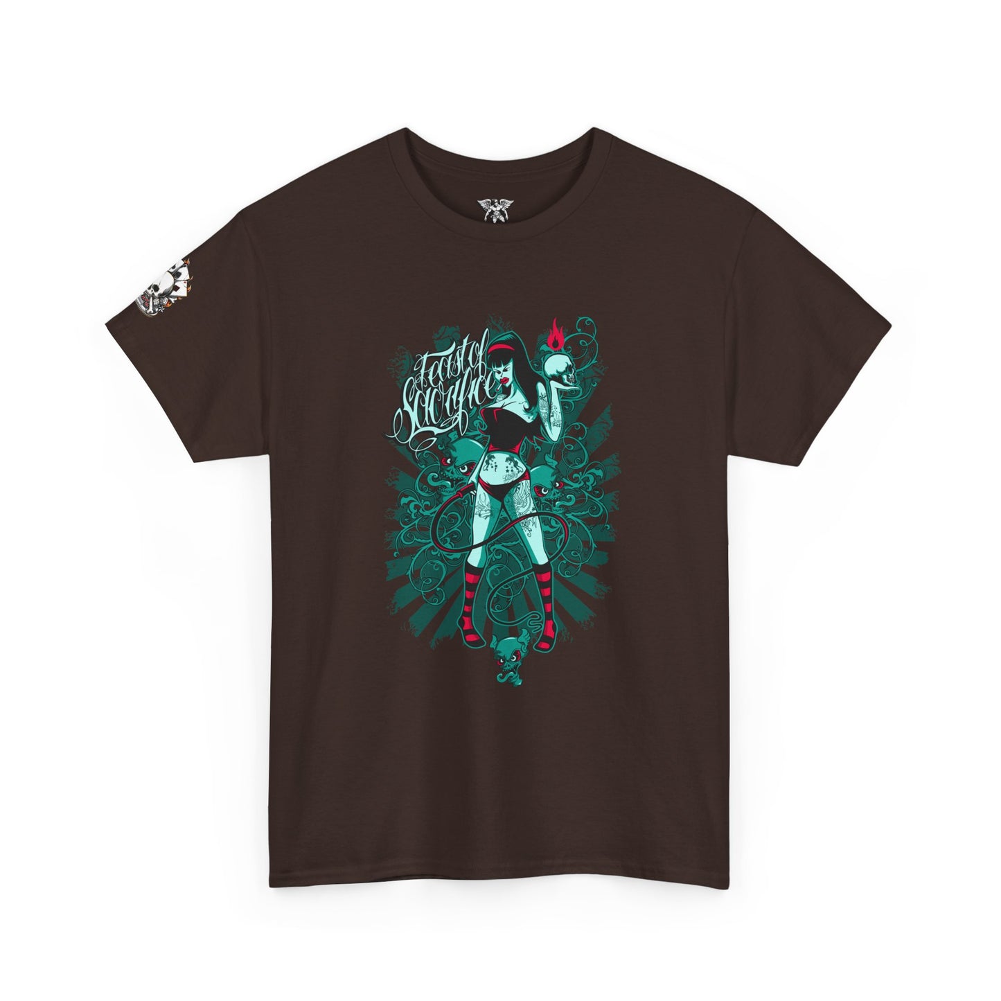 Gothic Graphic Tee, Comfortable Streetwear, Edgy Casual Wear, Perfect for Concerts, Unisex Fashion