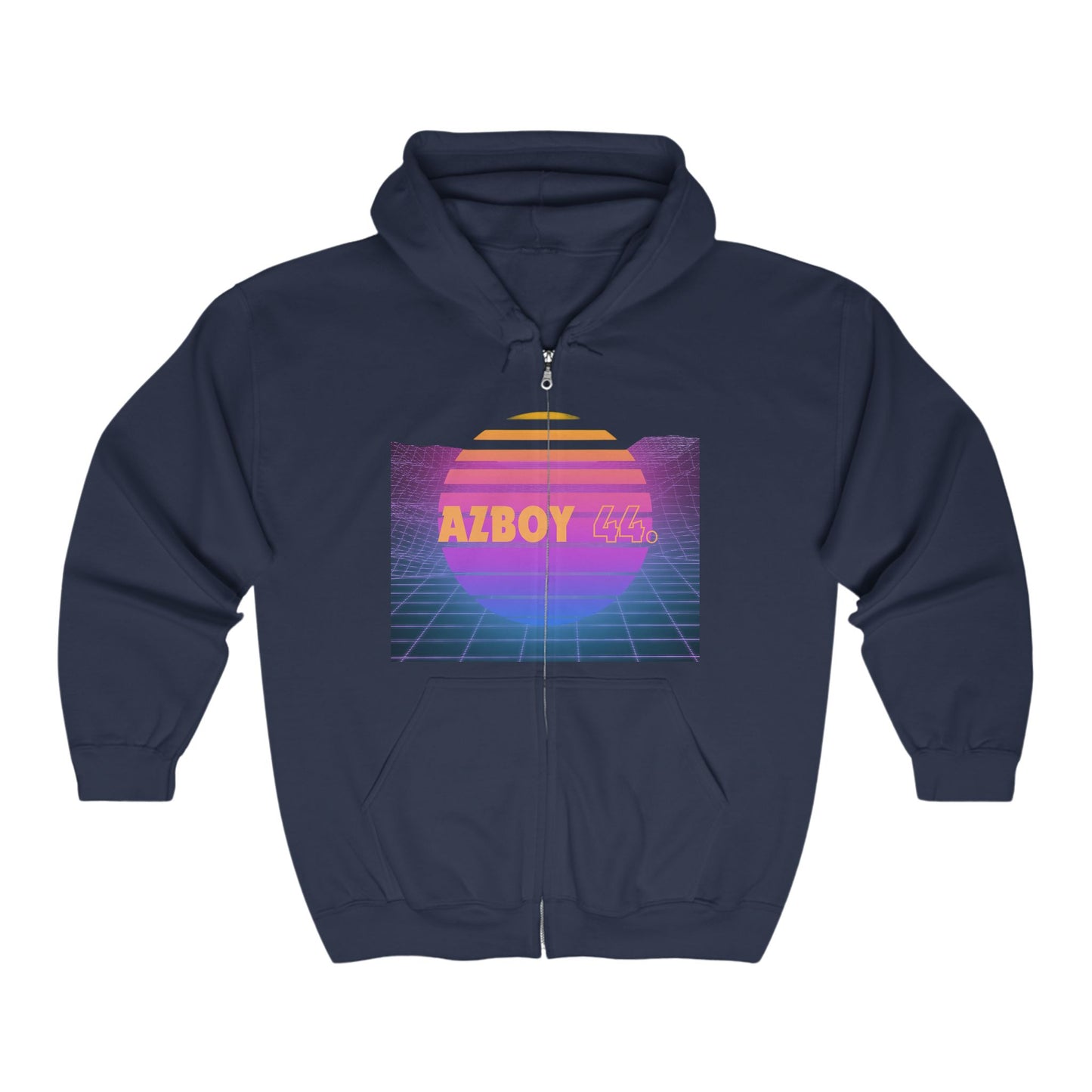 AZBOY44 Digital world ( Heavy Blend™ Full Zip Hooded Sweatshirt)