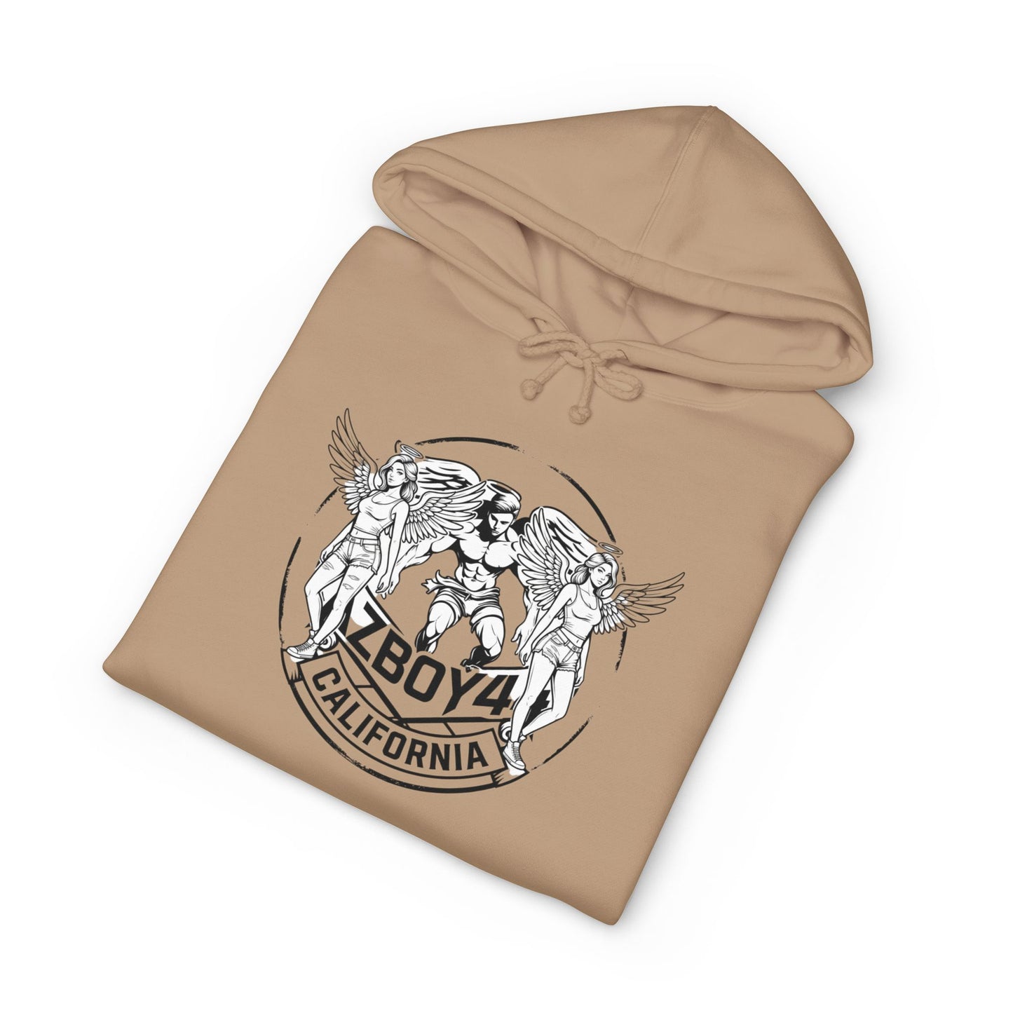 California Zboy Graphic Hoodie — Vintage Angel Skull Logo Sweatshirt