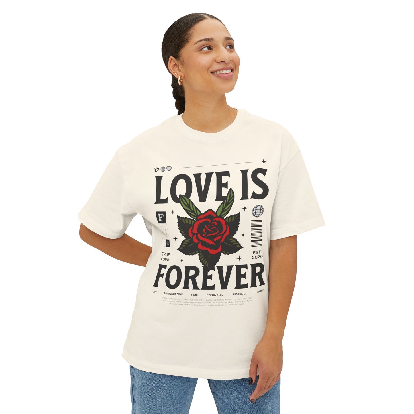 Oversized Tee Love is Forever Print