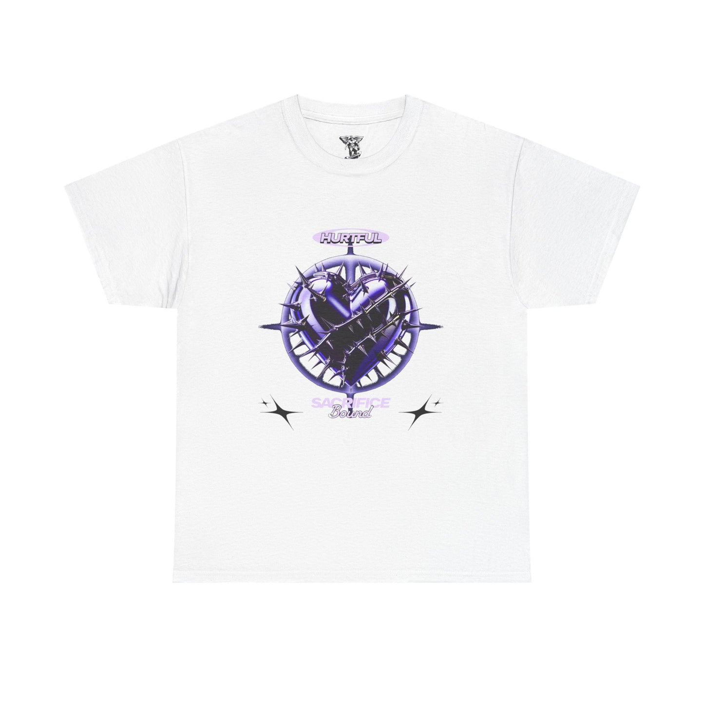 Graphic Tee - Purple Barbed Heart Compass Design ('Loyal To The End')