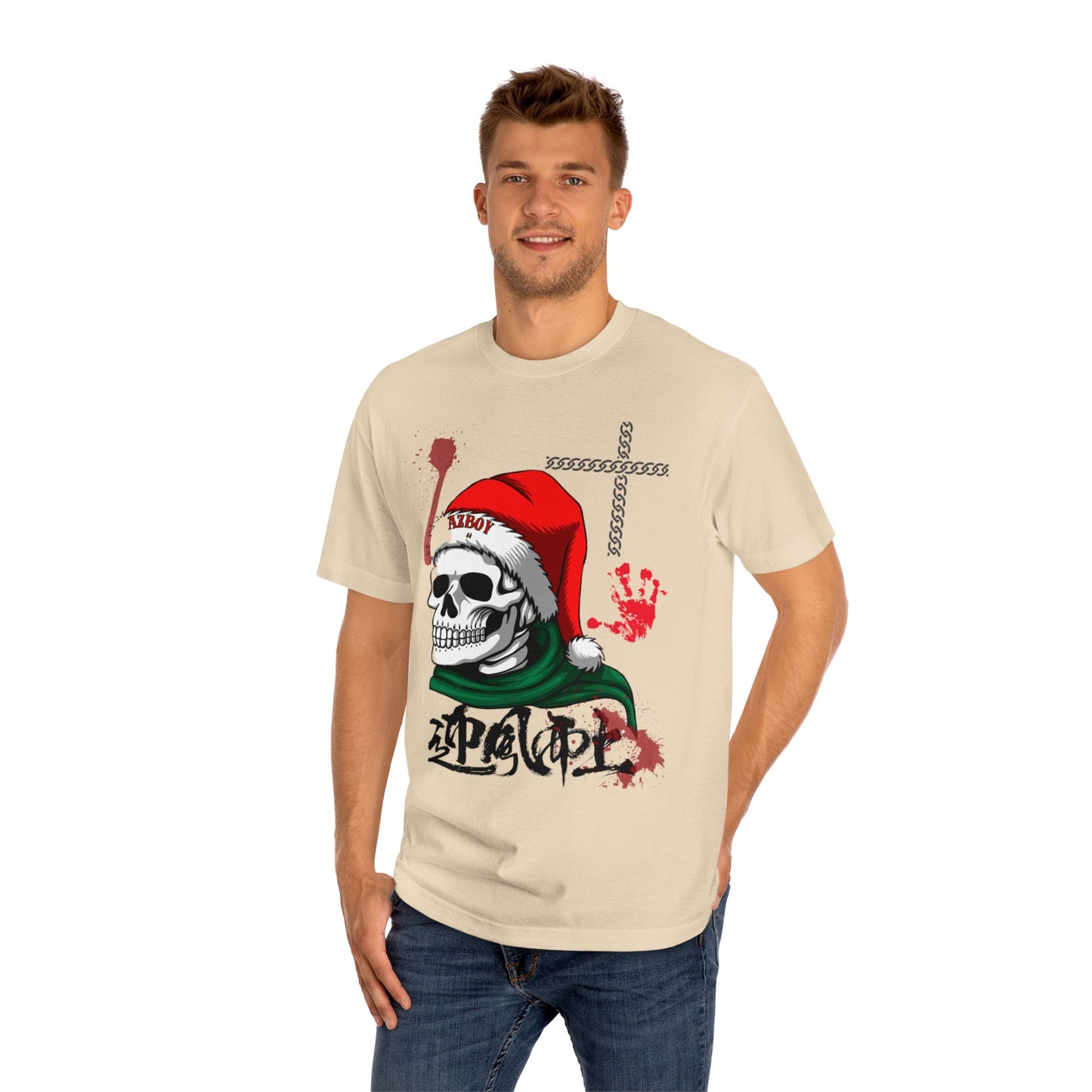 Christmas Skull Unisex Classic Tee - Festive Holiday Graphic Shirt