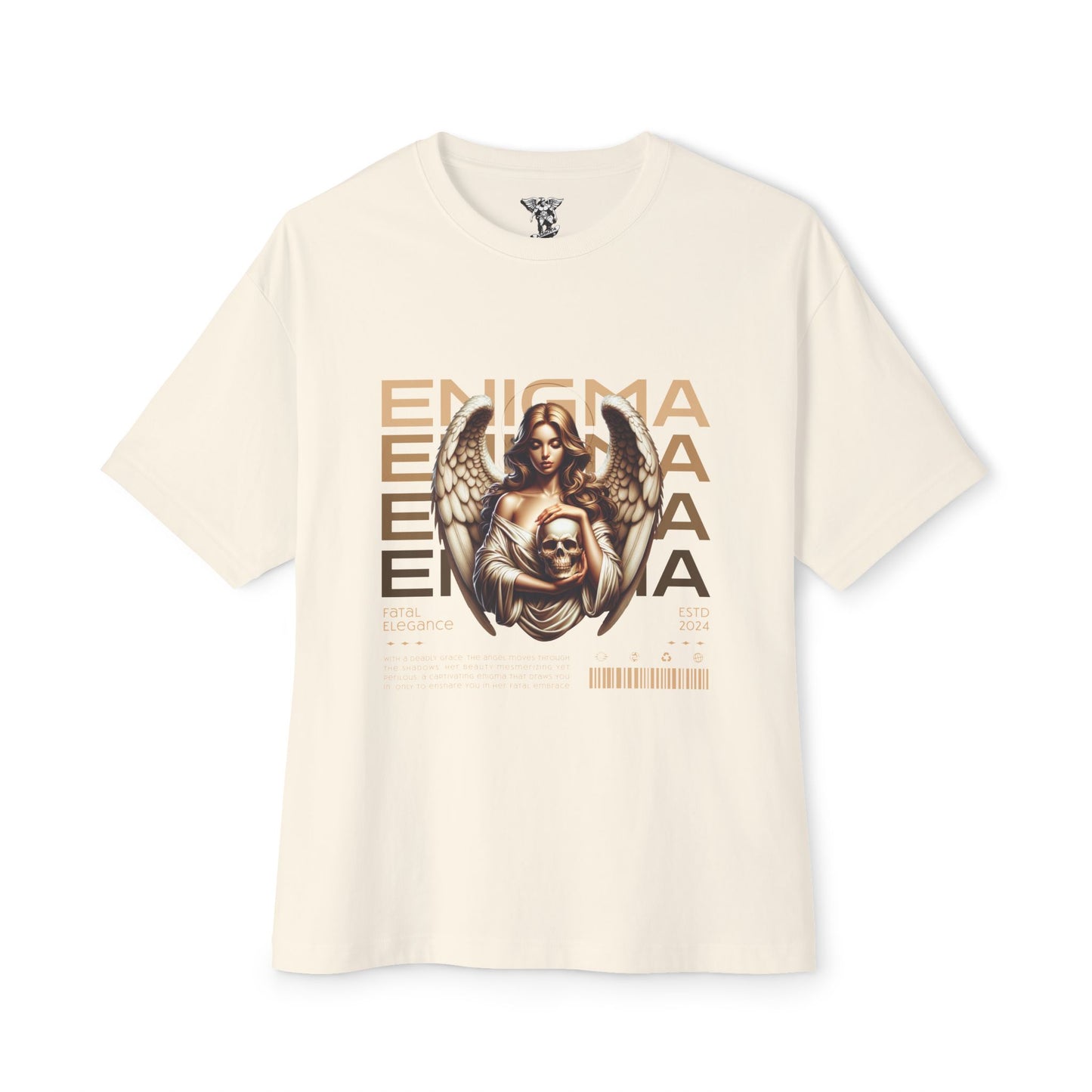Enigmatic Angel Oversized Boxy Tee, Graphic Tee, Relaxed Fit Shirt, Everyday Wear, Unisex Fashion, Unique Art T-Shirt
