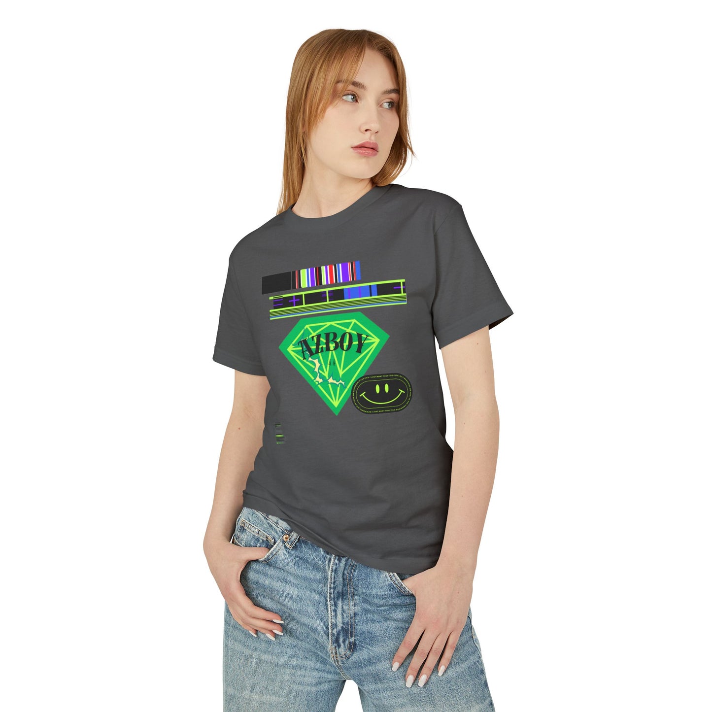 AZBOY44 Green Diamond Tee — Garment-Dyed Heavyweight Cotton