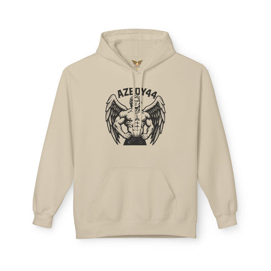 Graphic Fleece Hoodie - Winged Strength Design, Cozy Casual Wear for Him/Her