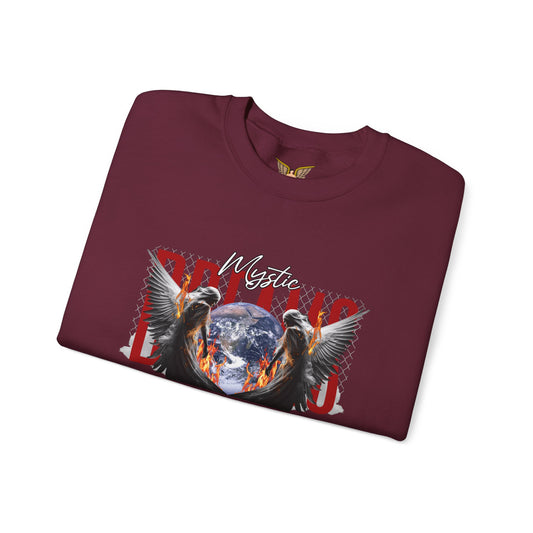 Mystic Eagles Crewneck Sweatshirt, Cozy Unisex Pullover, Gift for Nature Lovers, Fall Fashion, Casual Streetwear, Spiritual Art