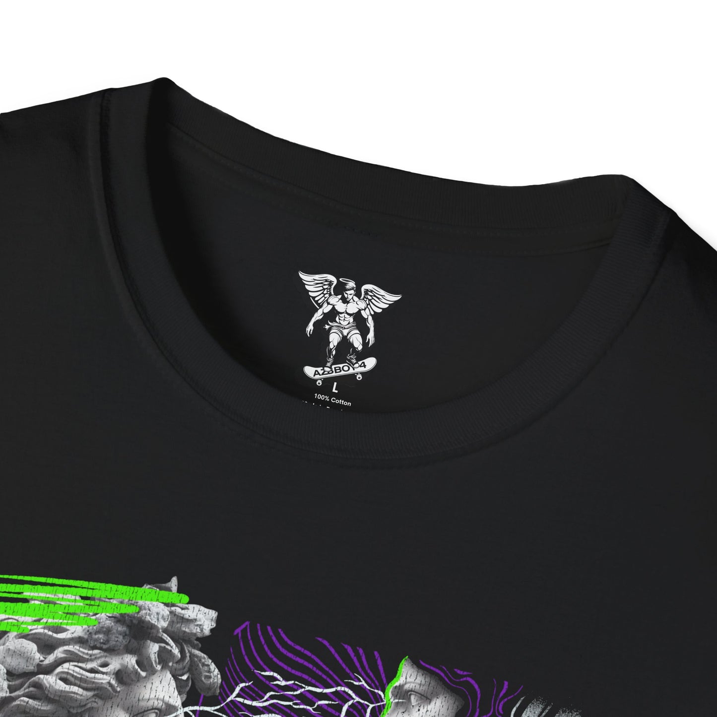 Neon Retro Smile Face T-Shirt — Curiosity Vibe Graphic Tee