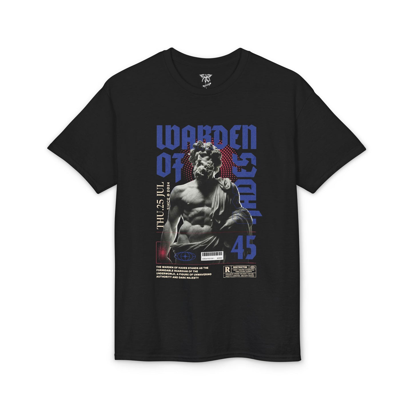 Warden of the Game Retro Athletic T-Shirt — Statue Muscle Graphic