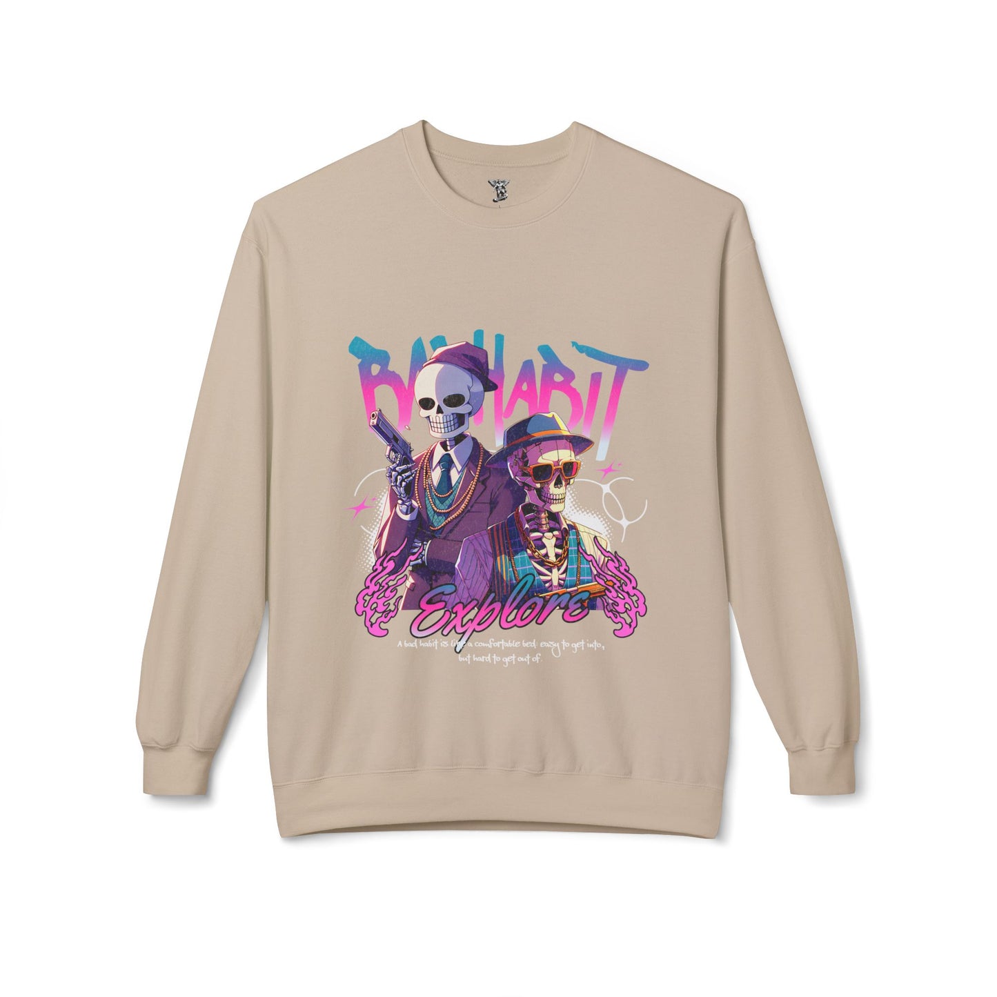 Graphic Hip-Hop Crewneck Sweatshirt