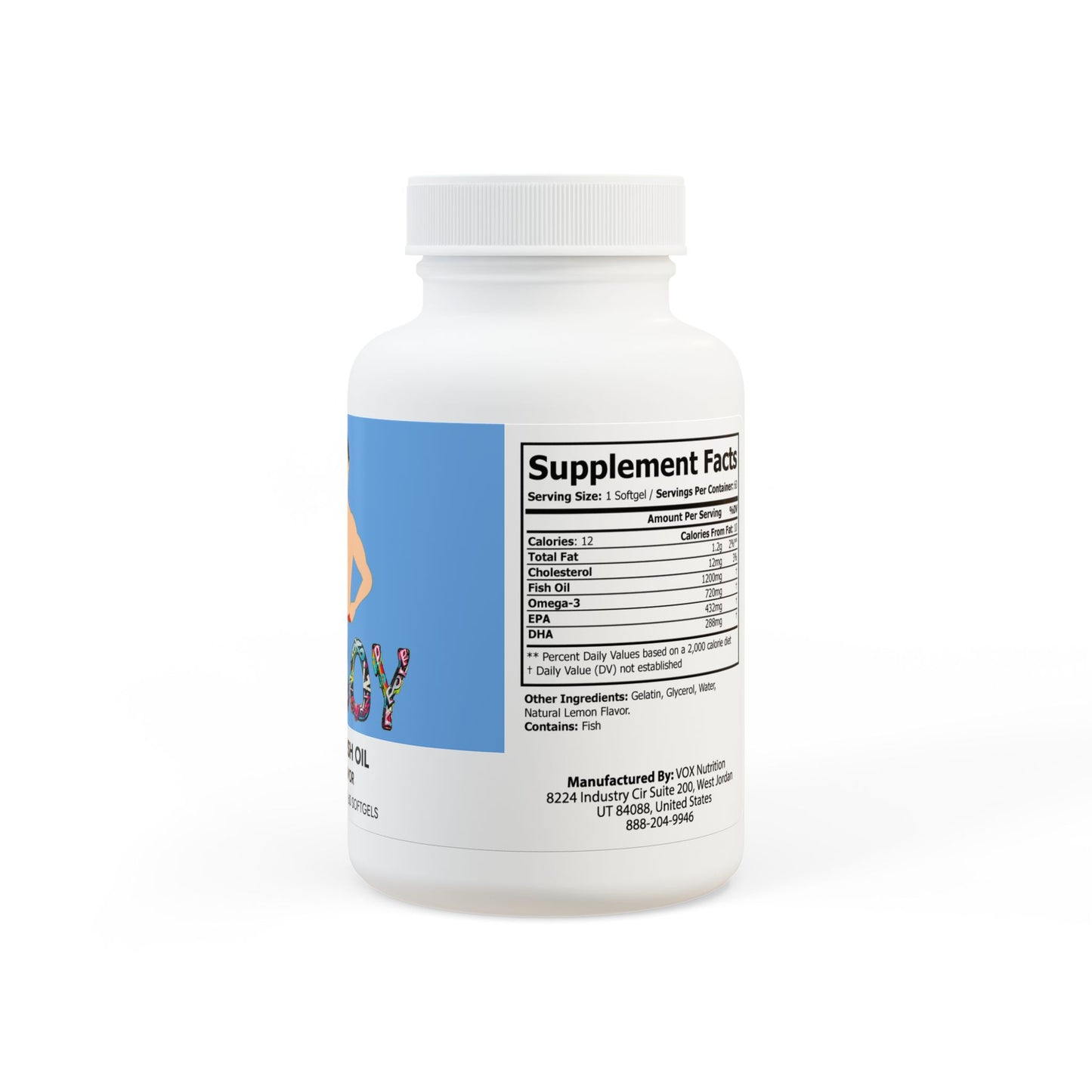 AZBOY44 (Omega 3 Fish Oil Supplement)(60 Softgels)