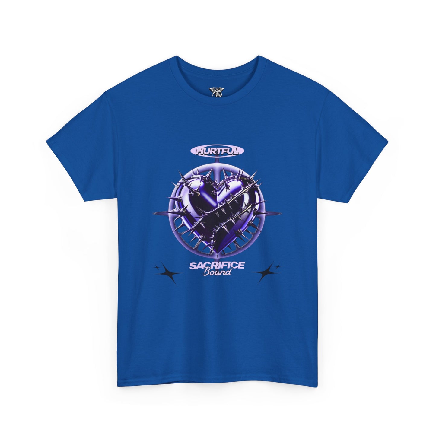 Graphic Tee - Purple Barbed Heart Compass Design ('Loyal To The End')