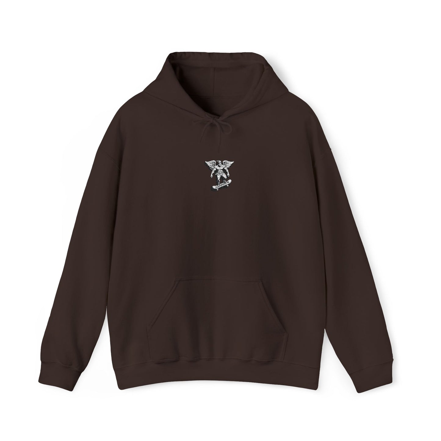Floral Deer Chest Hoodie — Minimal Botanical Buck Graphic Sweatshirt