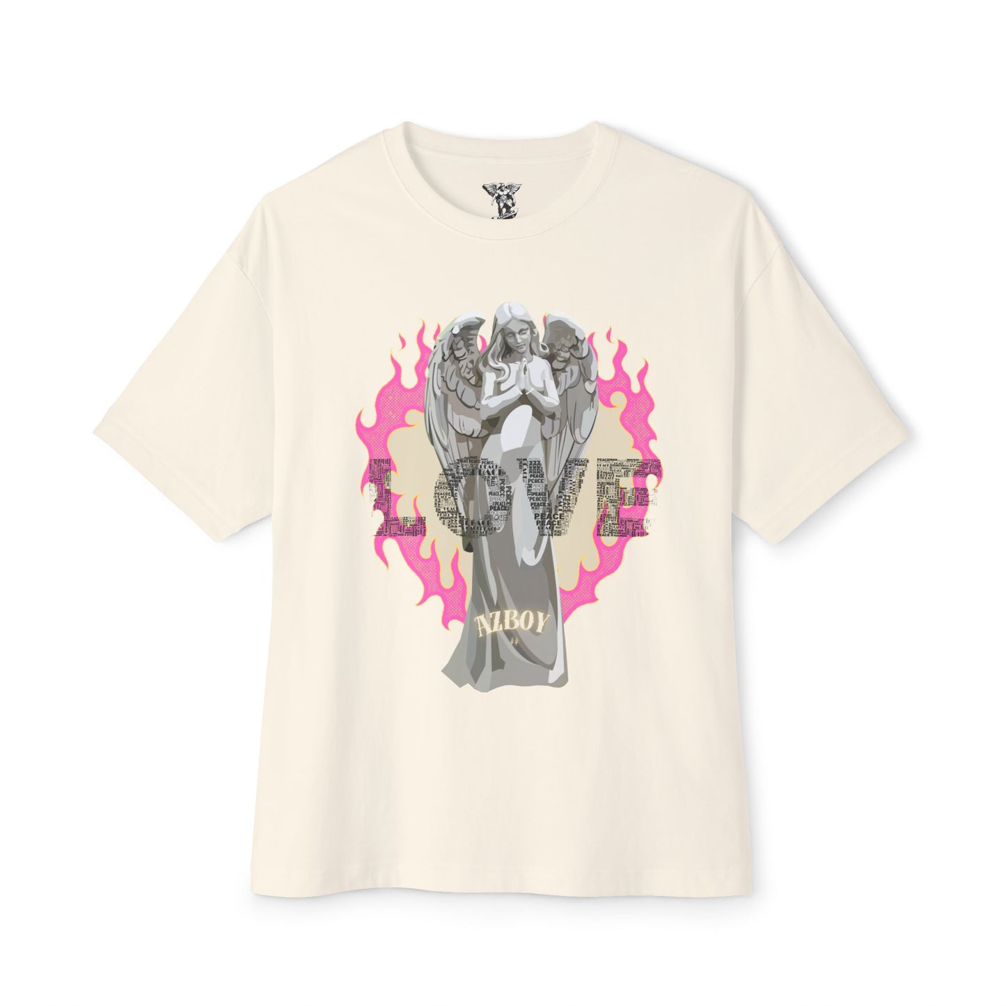 Angel Heart Boxy Tee — Oversized Angel Heart Graphic Shirt