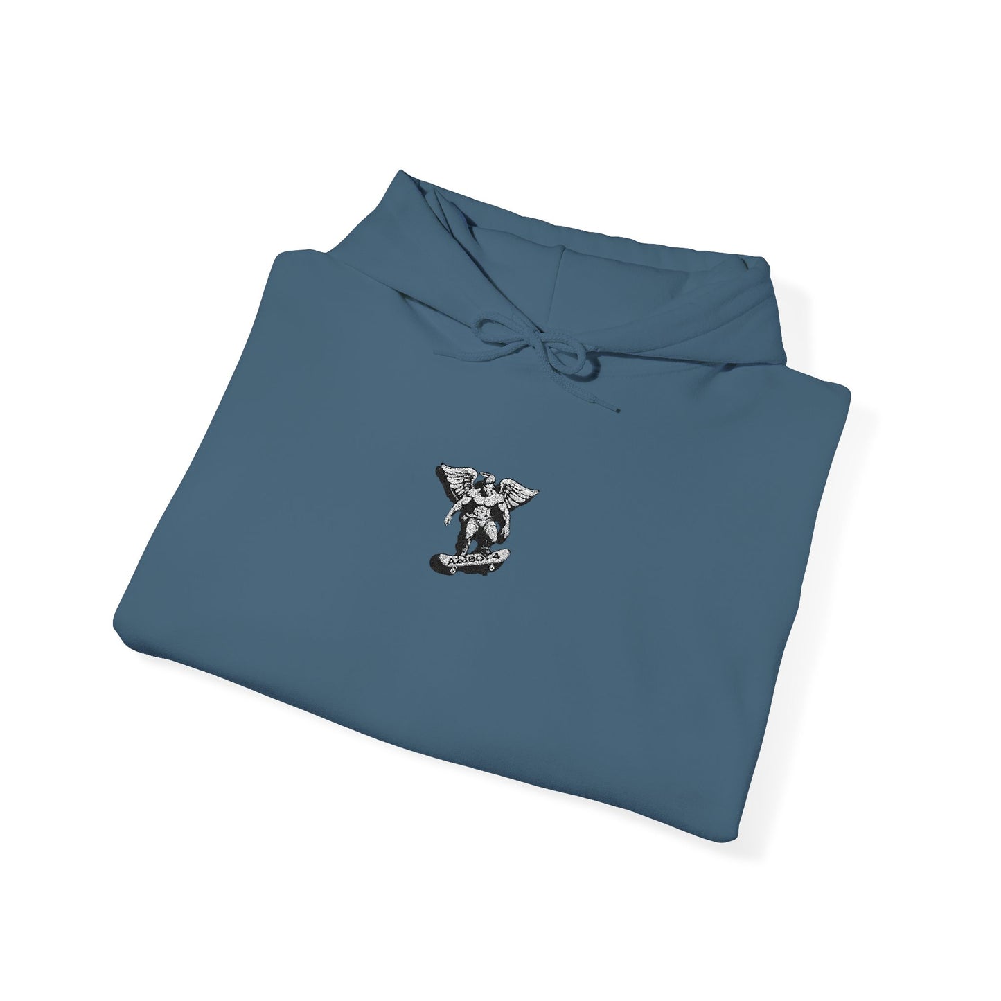 Floral Deer Chest Hoodie — Minimal Botanical Buck Graphic Sweatshirt