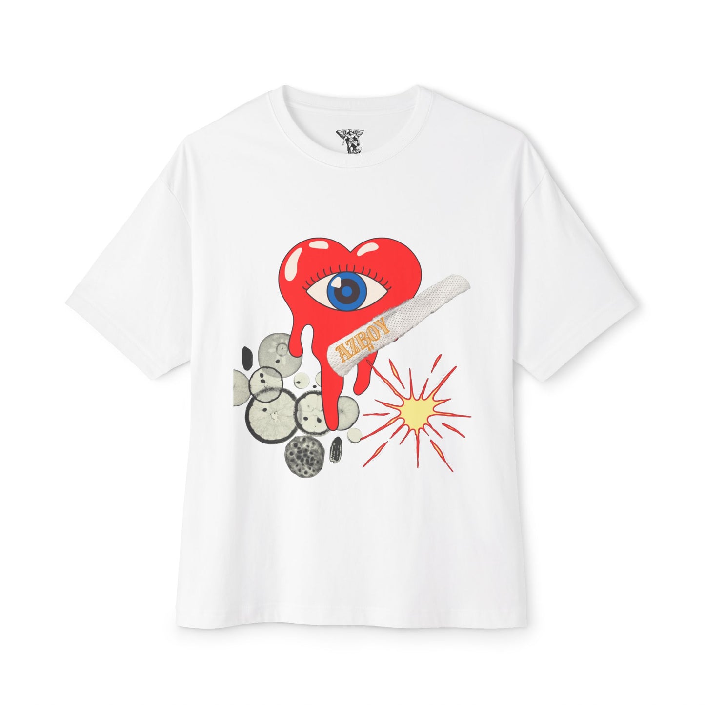 Oversized Tee Red Heart Eyes AZBOY44 Design