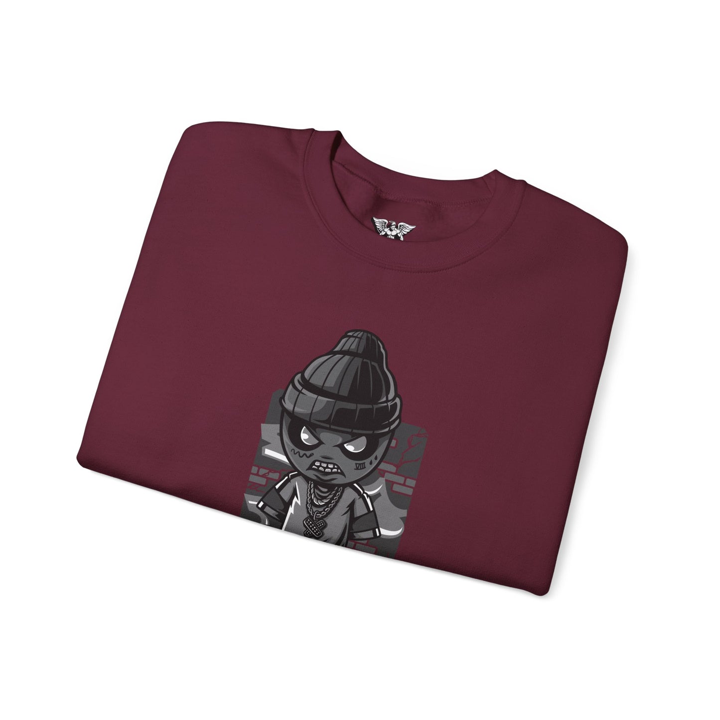 Edgy Graphic Crewneck Sweatshirt - Stylish Streetwear for Casual Look