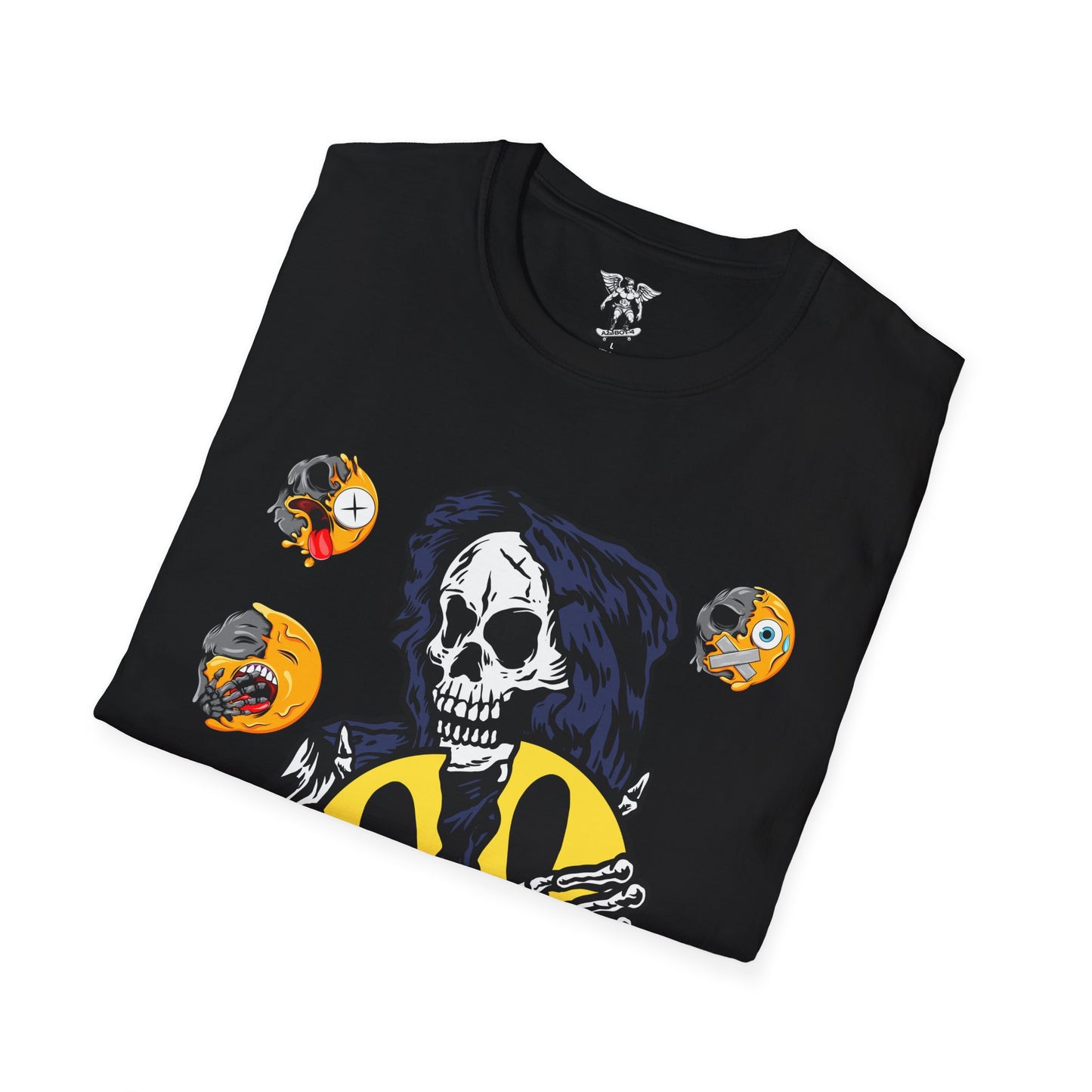 Happy Face Dead T-Shirt — Retro Smiley Skull Graphic Tee