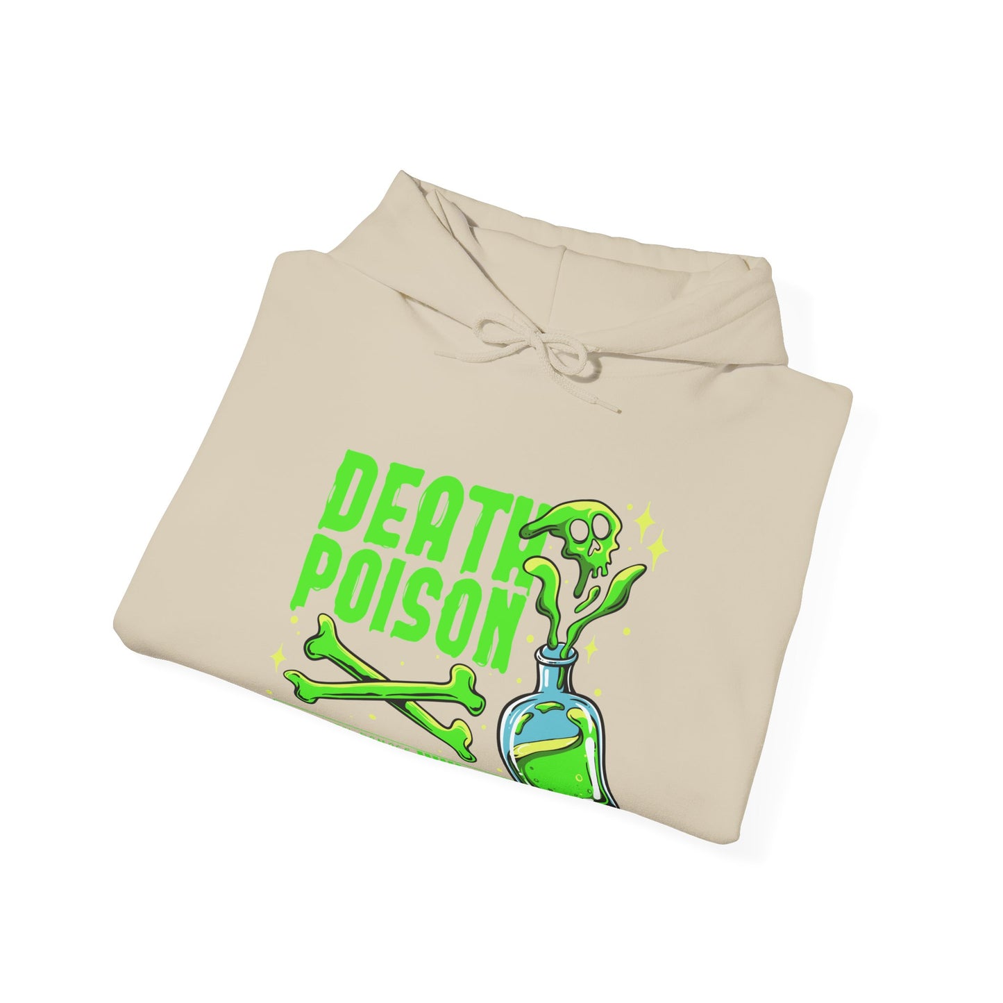 Gothic Death Poison Hoodie | Unisex Sweater for Halloween, Occult Vibes, Cozy Gift Idea, Alternative Fashion