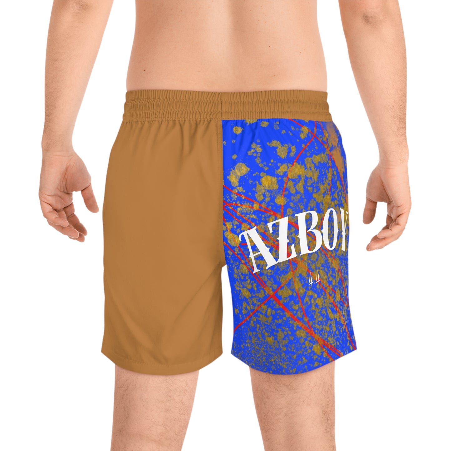 AZBOY44 (Men's Mid-Length Swim Shorts)(AOP)