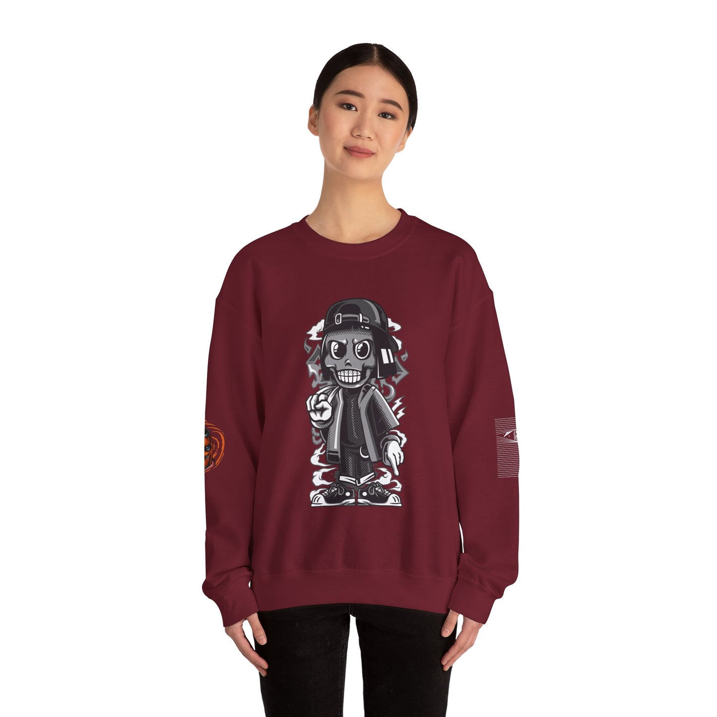Graphic Unisex Sweatshirt - Casual Fall Streetwear Apparel for Halloween Gift