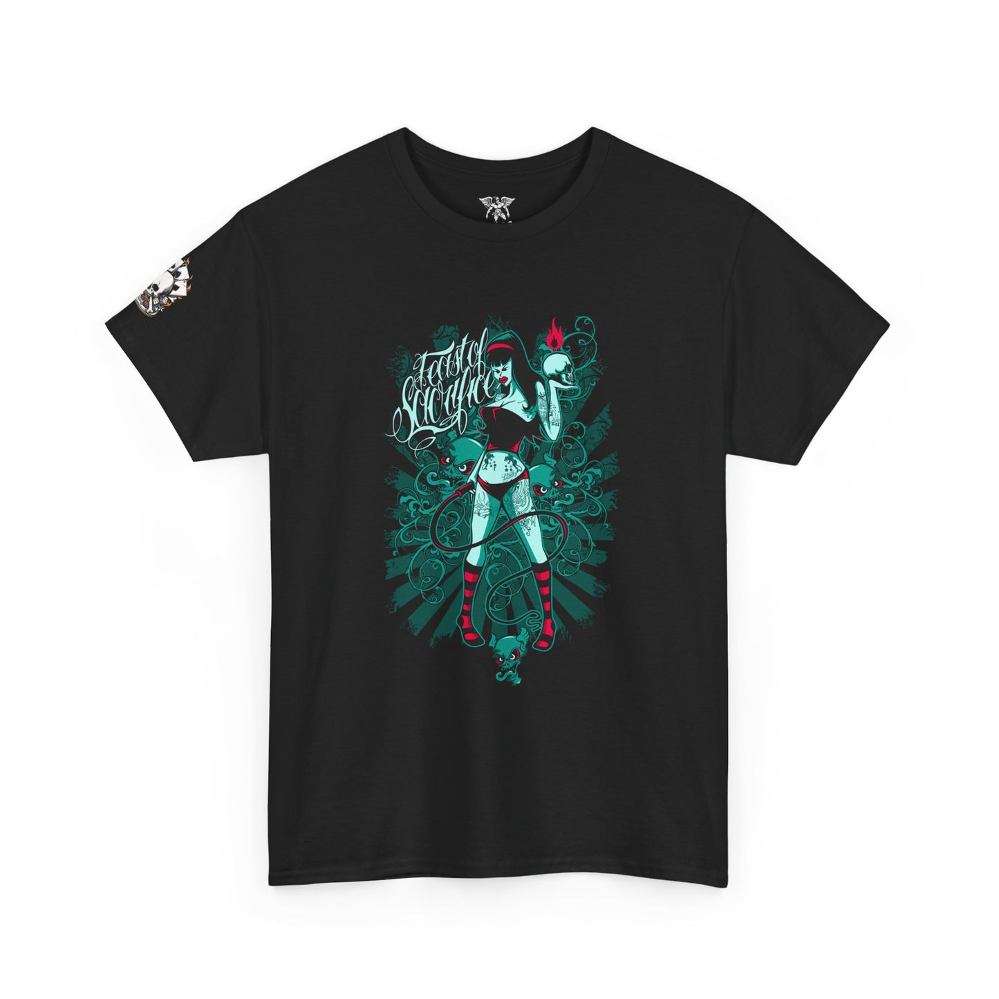 Gothic Graphic Tee, Comfortable Streetwear, Edgy Casual Wear, Perfect for Concerts, Unisex Fashion