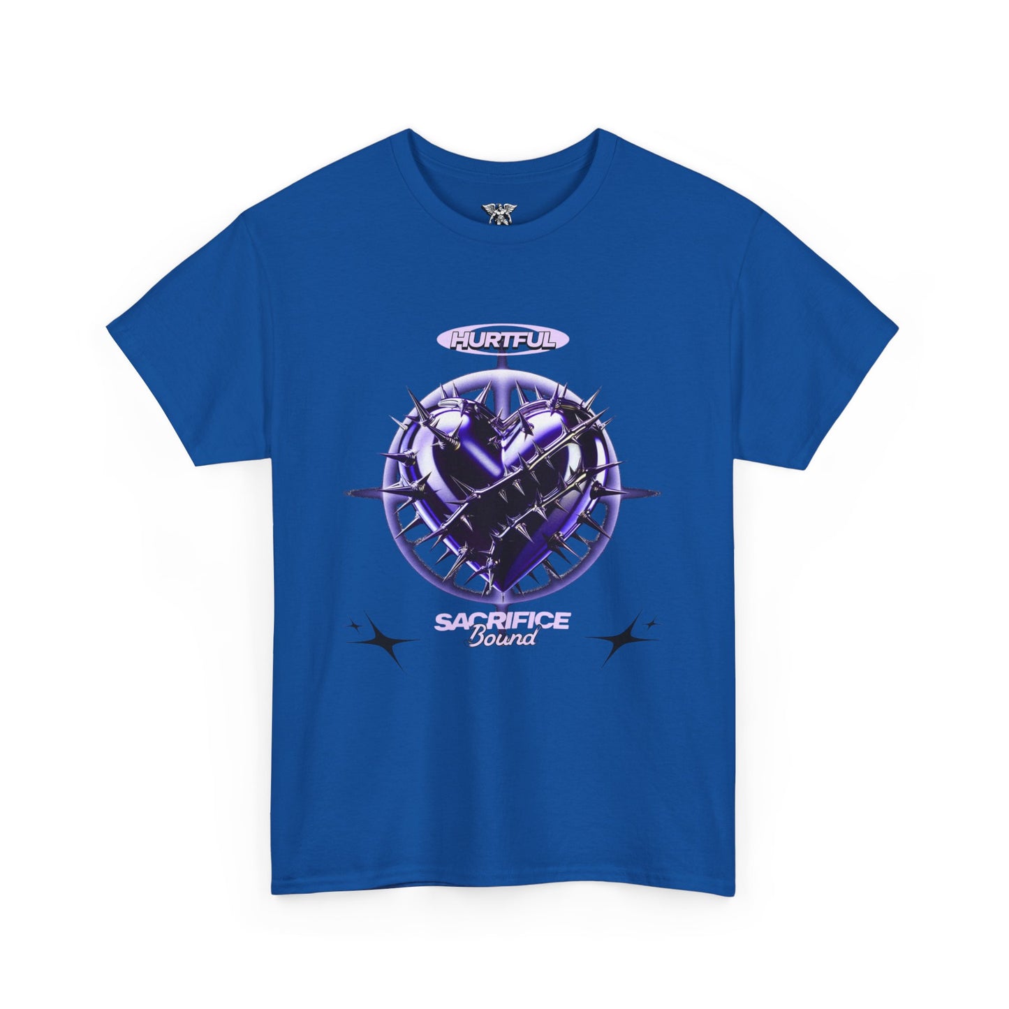Loyal To The End Purple Barbed Heart Compass Graphic Tee