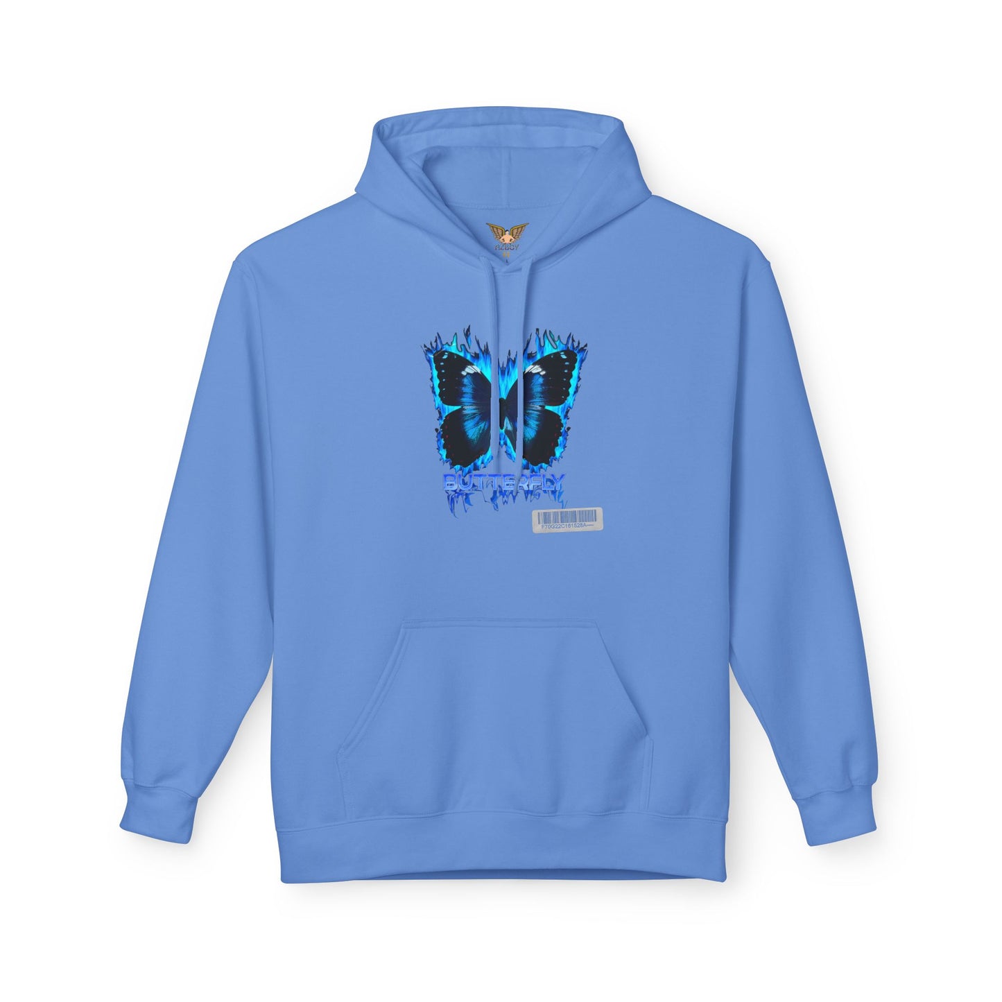 Butterfly Blue Artsy Fleece Hoodie