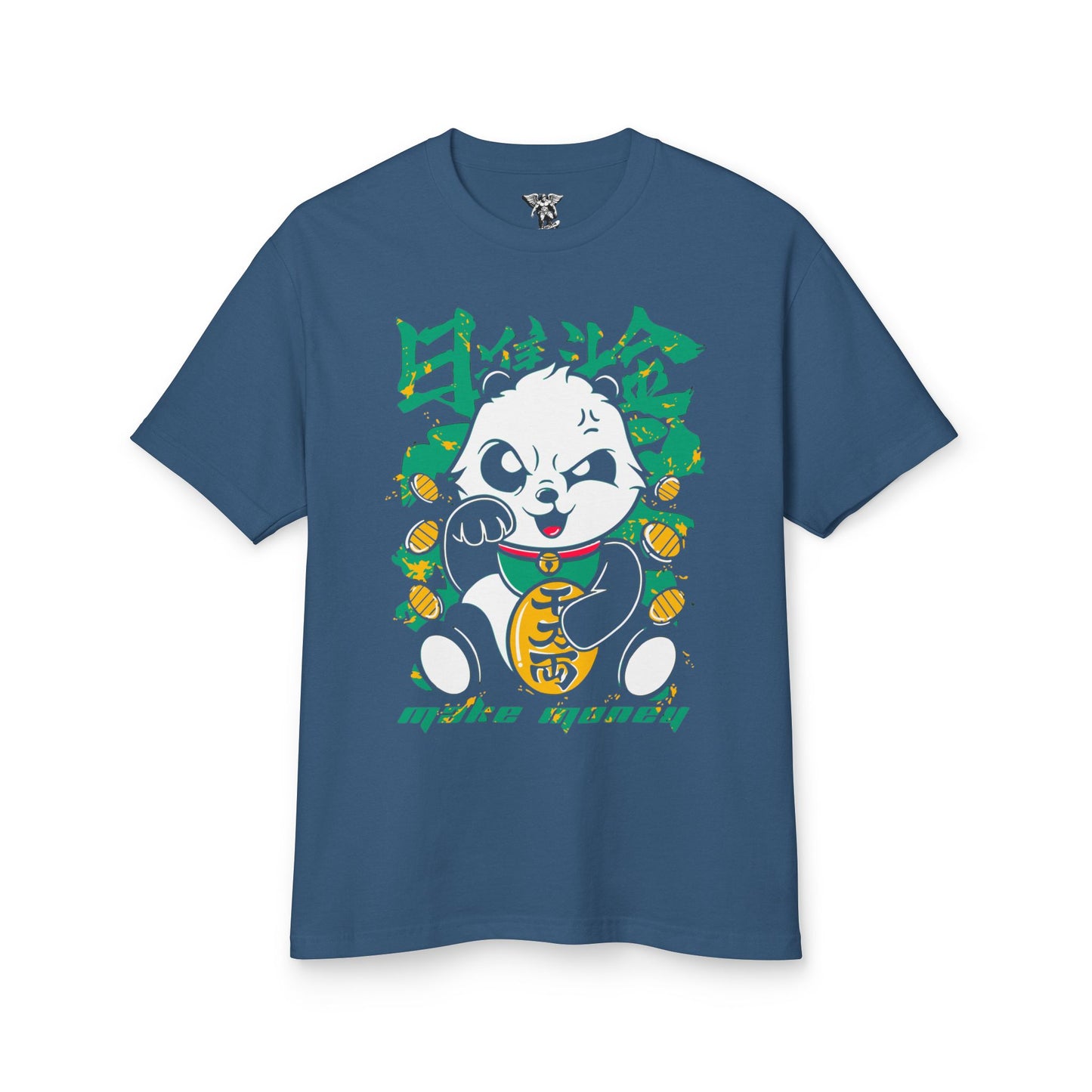 Panda Vibes Heavyweight Cotton Tee — Cute Panda Graphic T-Shirt for Animal Lovers