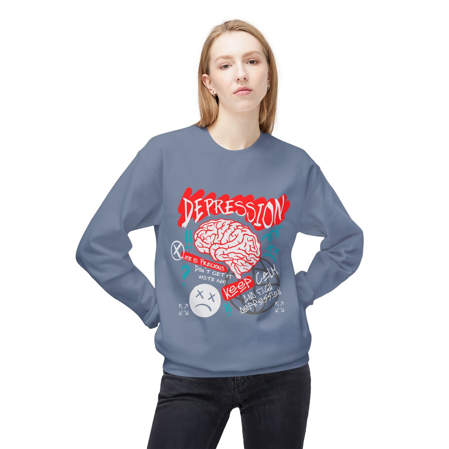 Depression Awareness Fleece Sweatshirt