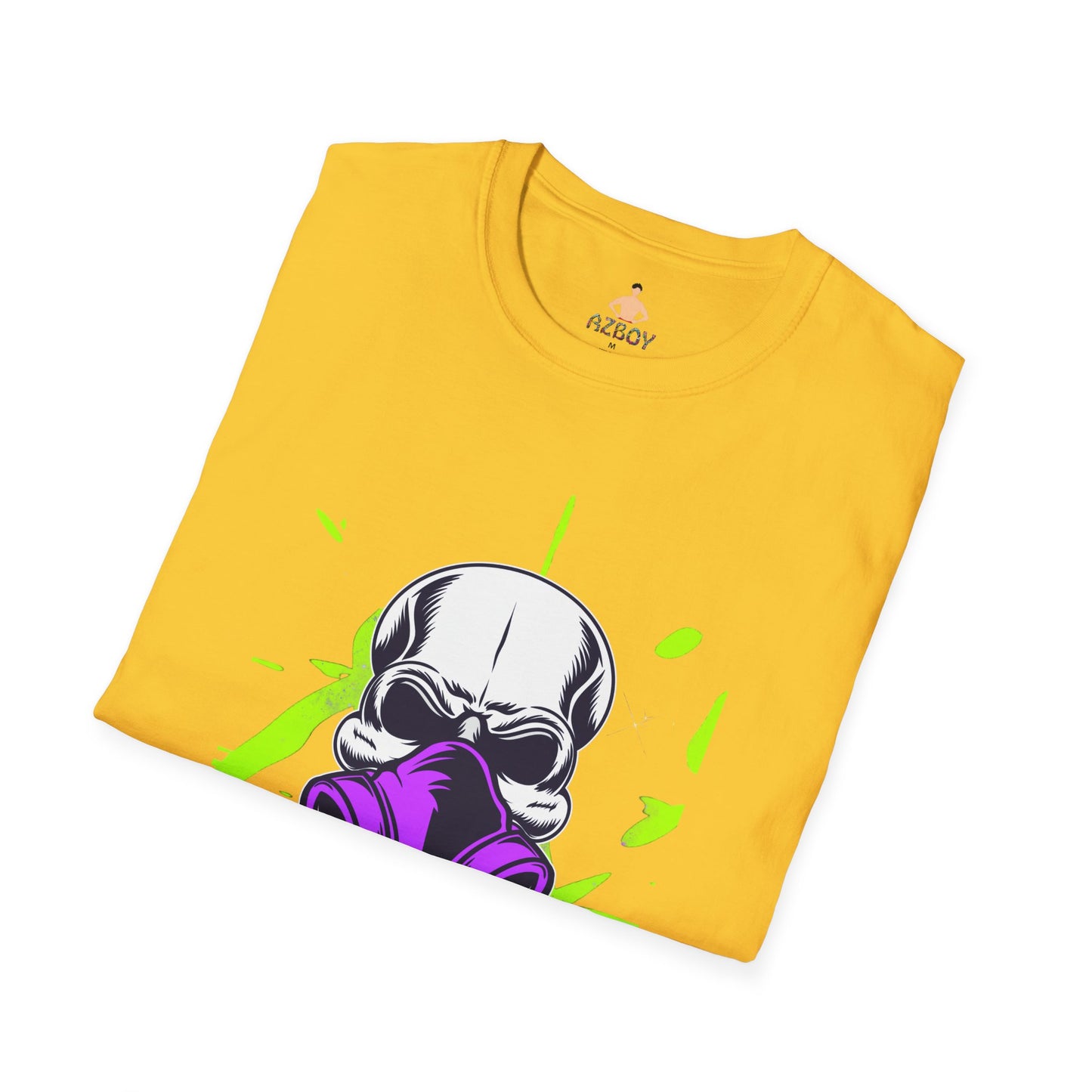 AZBOY44 gas mask Skeleton skull(Softstyle T-Shirt)