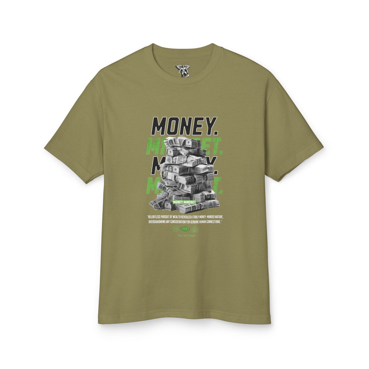 Money Mindset Heavyweight Tee — Motivational Graphic T-Shirt