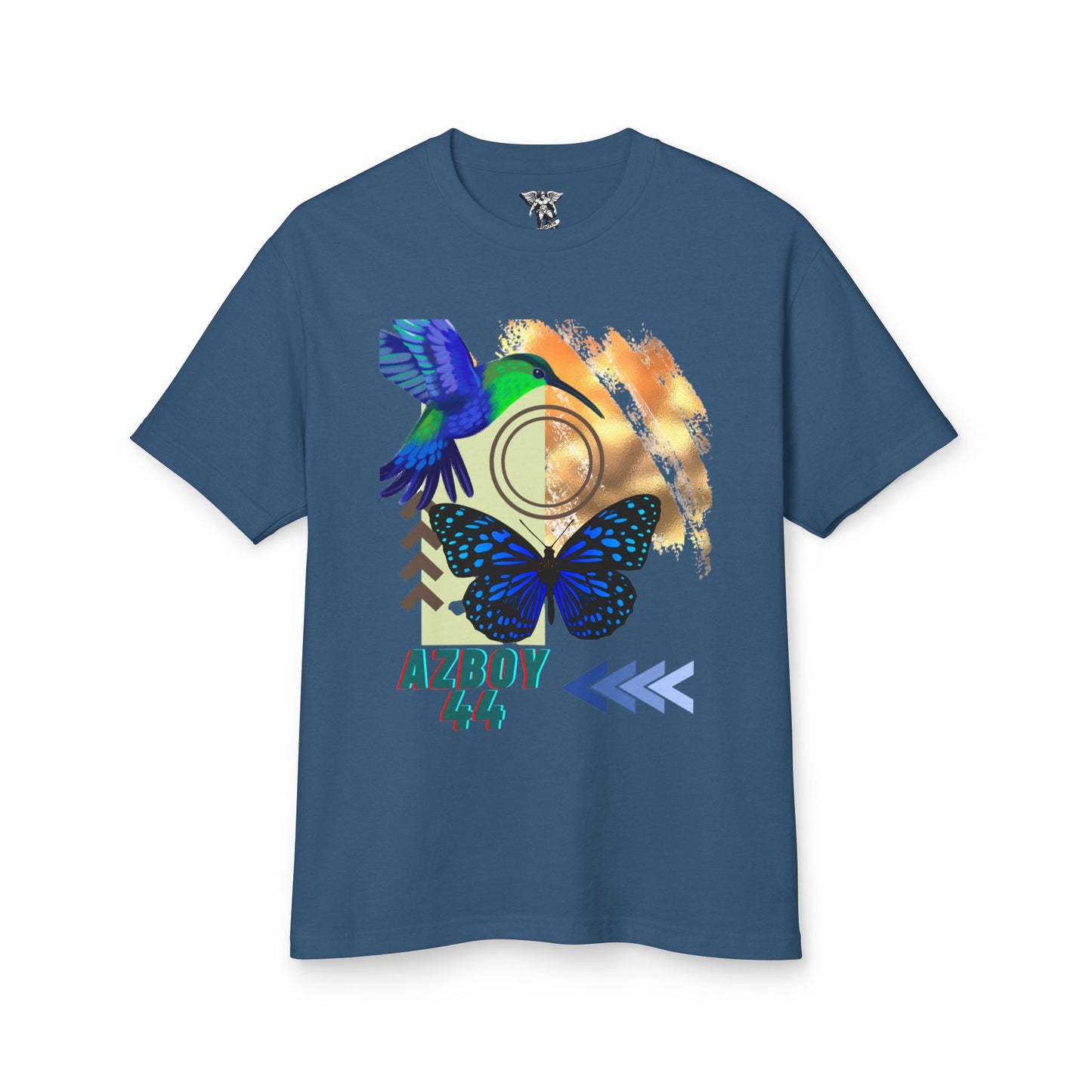 Hummingbird & Butterfly Tee — Artistic AZBOY 44 Unisex Cotton Shirt
