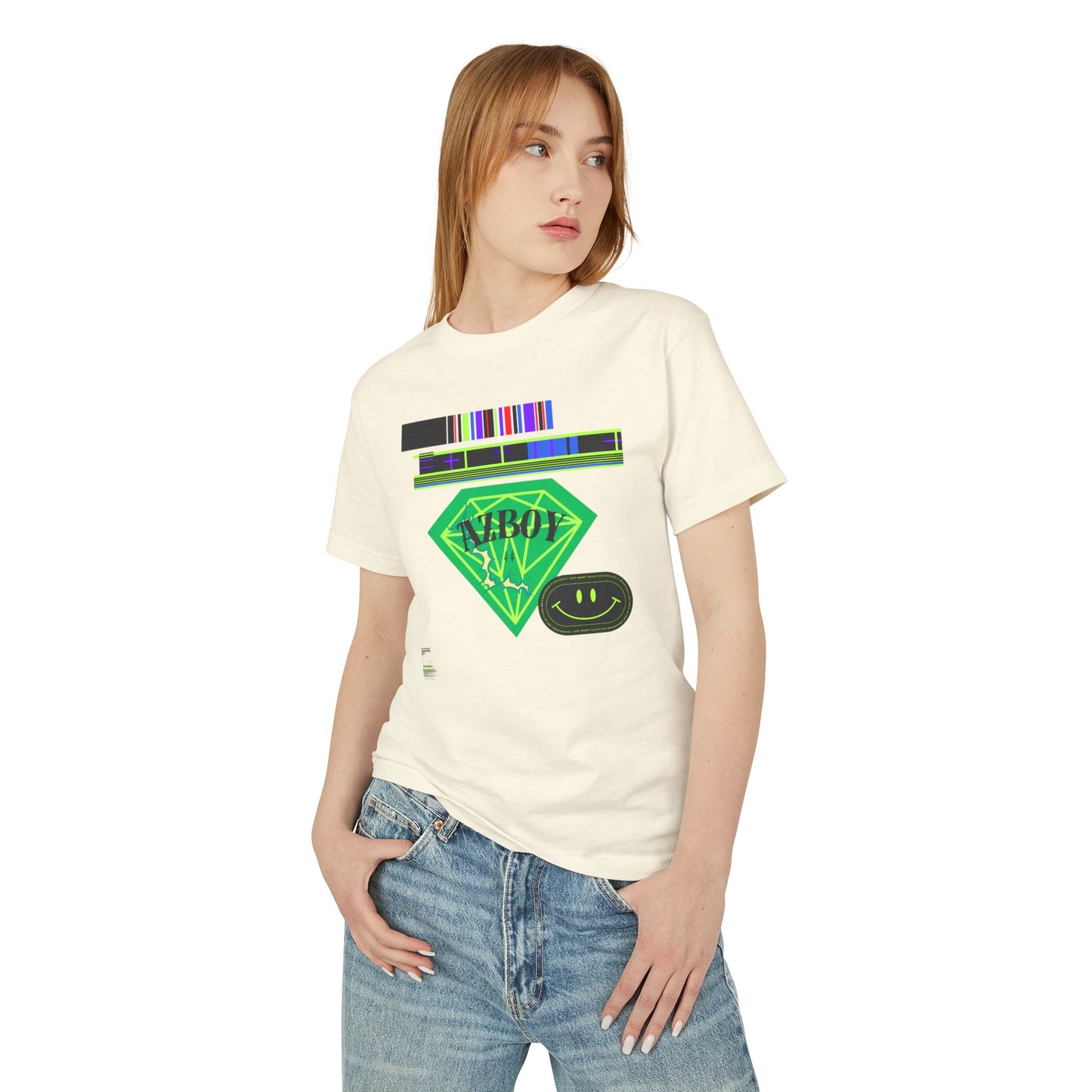 AZBOY44 Green Diamond Tee — Garment-Dyed Heavyweight Cotton