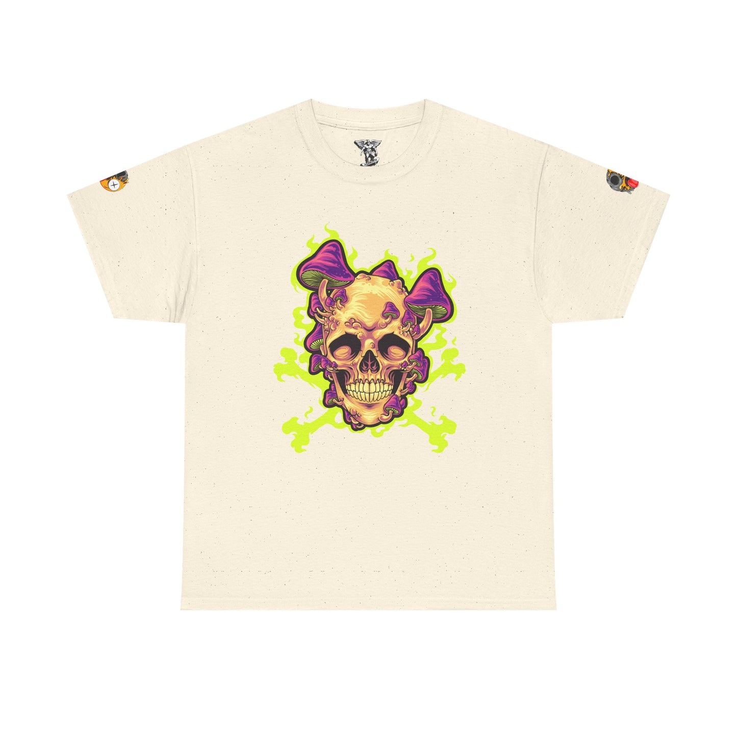 Neon Flame Skull & Crossbones Tee