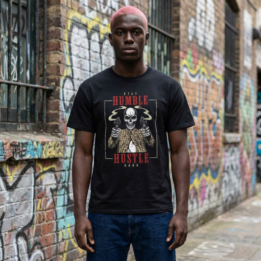 Humble Hustle Skull & Cards Graphic Tee