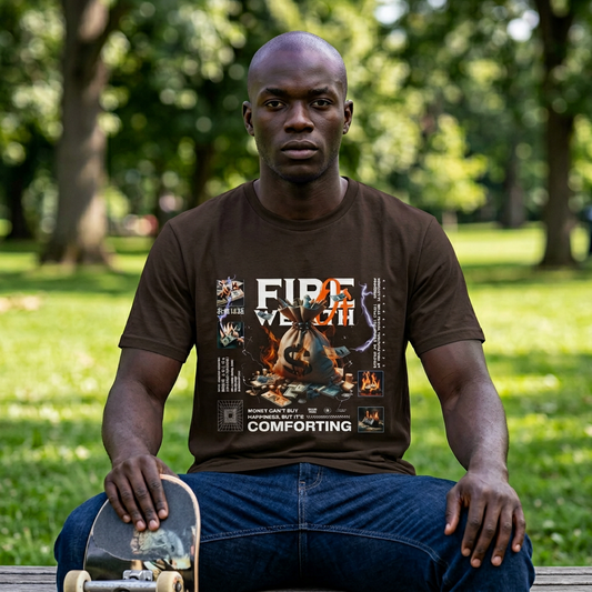 Fire Warm Bunny Comforting Graphic T-Shirt