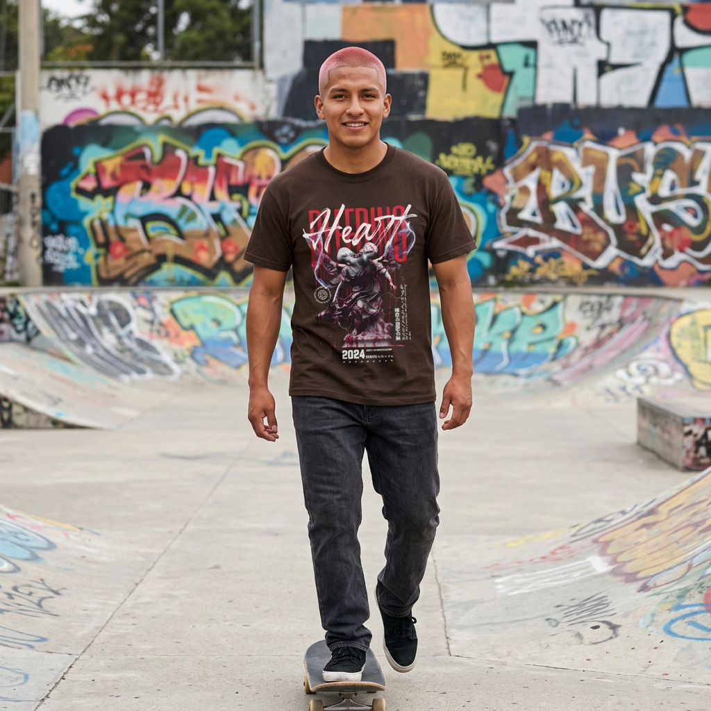 Angel Statue 'Heart' Gothic Streetwear Tee