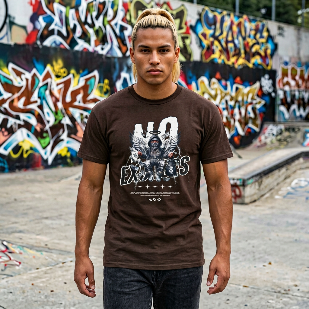 Angelic Skull 'No Excuses' Graphic Tee