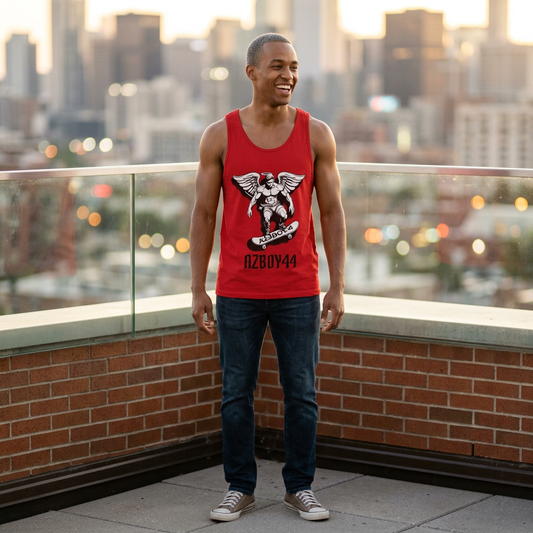 AZBOY44 Skateboarder Graphic Tank