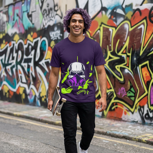 AZBOY44 gas mask Skeleton skull(Softstyle T-Shirt)