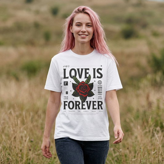 Oversized Tee Love is Forever Print