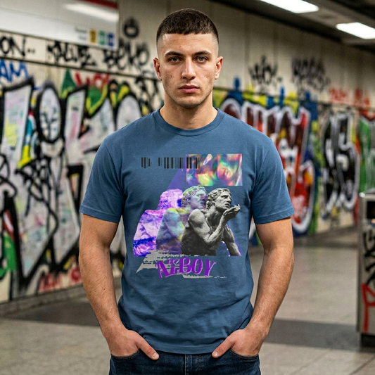 AZBOY44 Art Garment-Dyed Heavyweight Cotton Tee